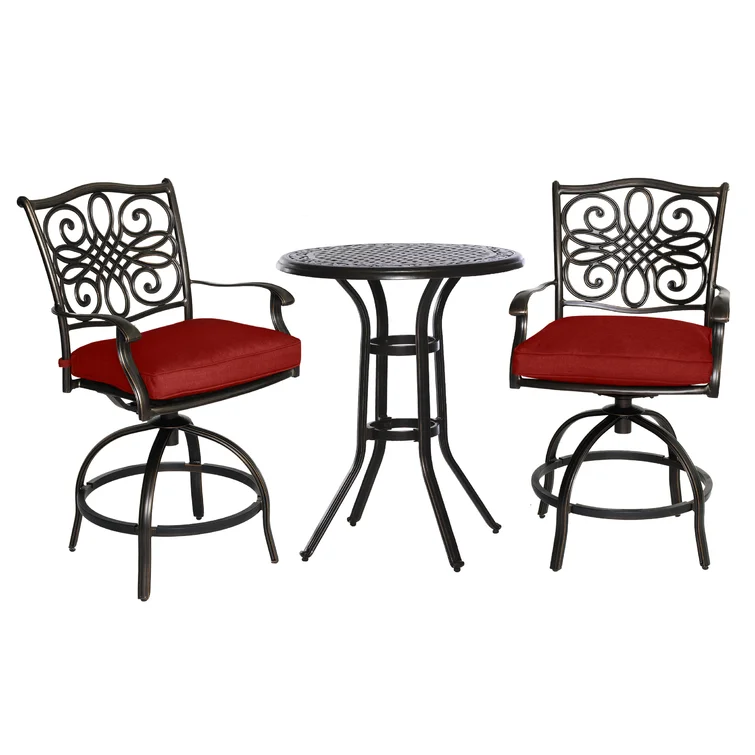 Carleton 2 - Person Round Outdoor Dining Set with Cushions