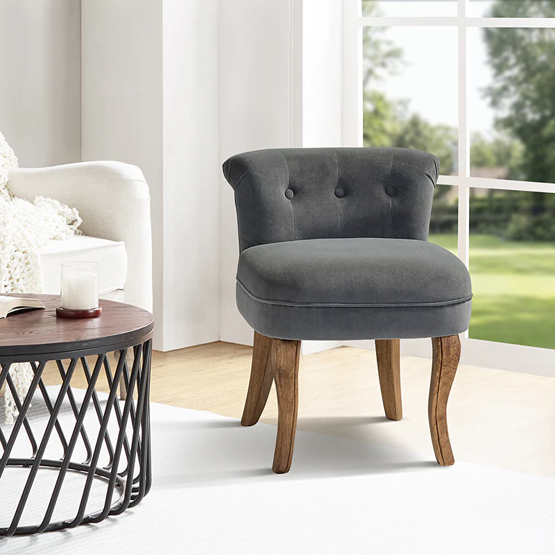 Moises Velvet Vanity Stool