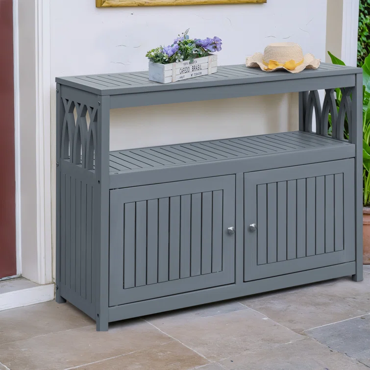 Solid Wood Cabinet Deck Box
