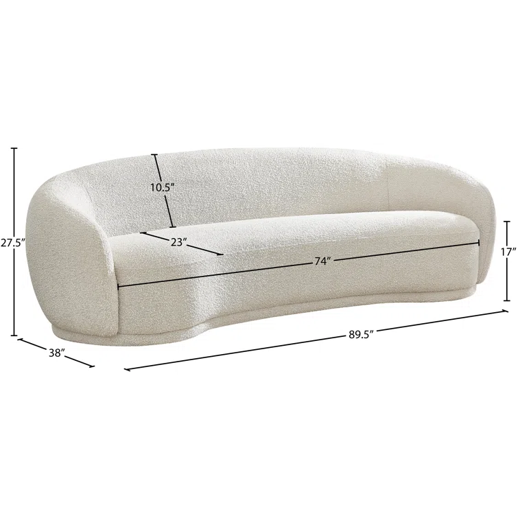 Foyzul 90" Rolled Arm Chesterfield Sofa