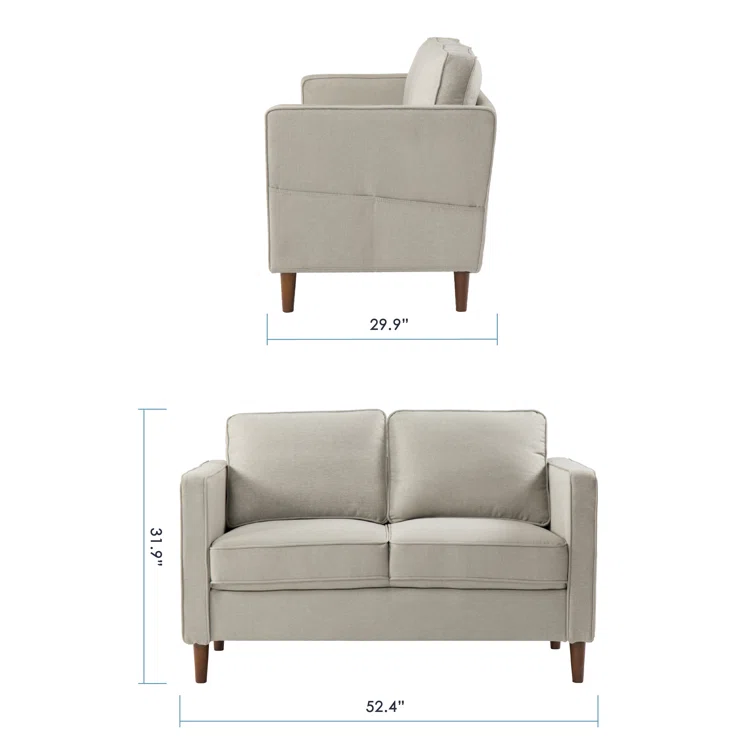 Hana 52.40'' Upholstered Loveseat