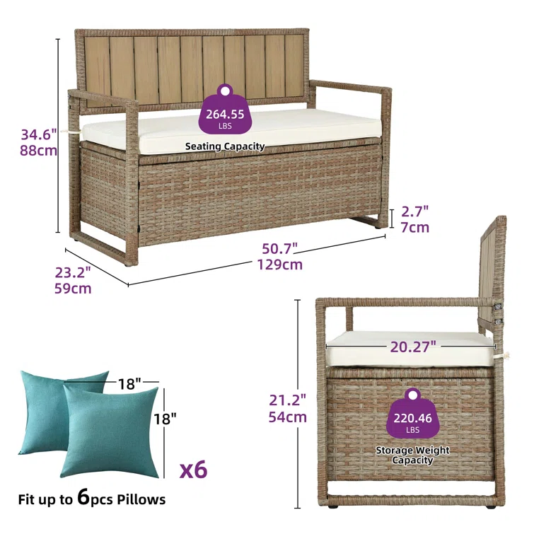Balconera 70 Gallon Outdoor Storage Bench