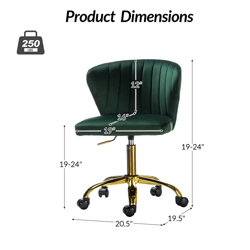 Chandra Velvet Office Chair