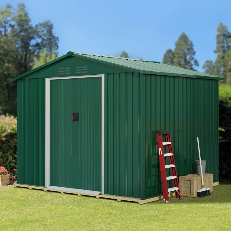 8 ft. W x 6 ft. D Galvanized Steel Storage Shed