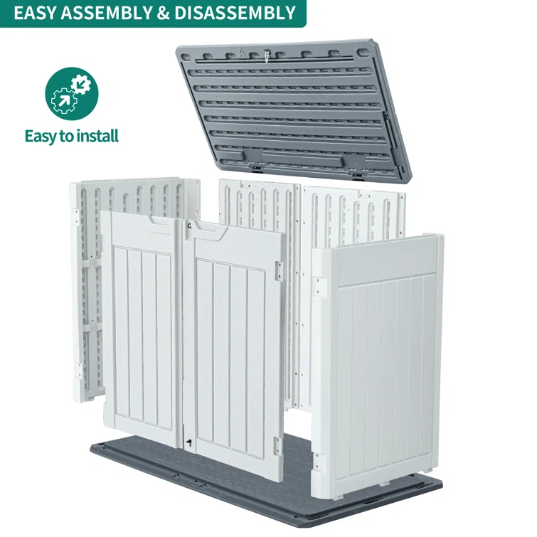 4.5 ft. W x 2.8 ft. D Resin Horizontal Storage Shed