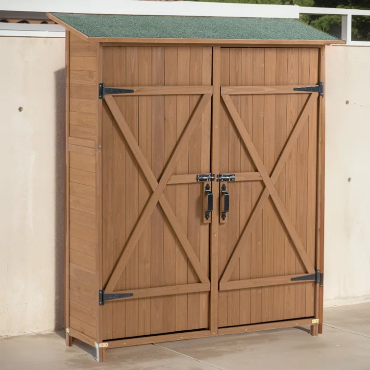 5 ft. W x 1 ft. D Solid Wood Storage Shed
