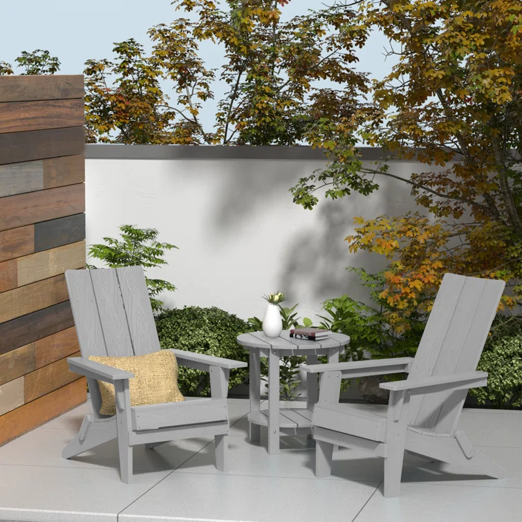 Plastic Folding Adirondack Chair with Table