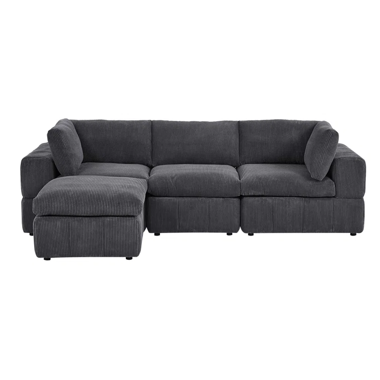 Atianna 4 - Piece Corduroy Sectional