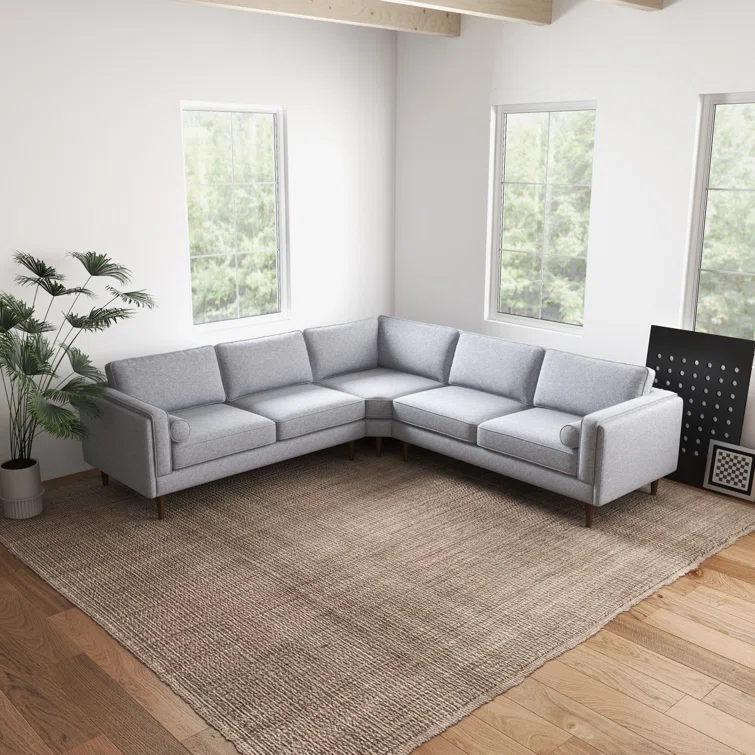 Elberon 3 - Piece Modern Living Room Symmetrical Corner Sofa