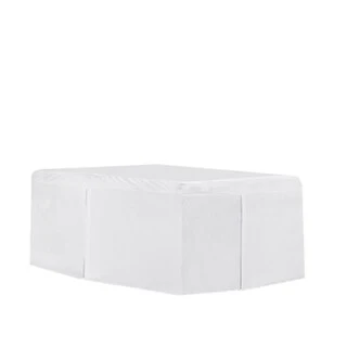 Tailored Dorm Sized Bed Skirt - White