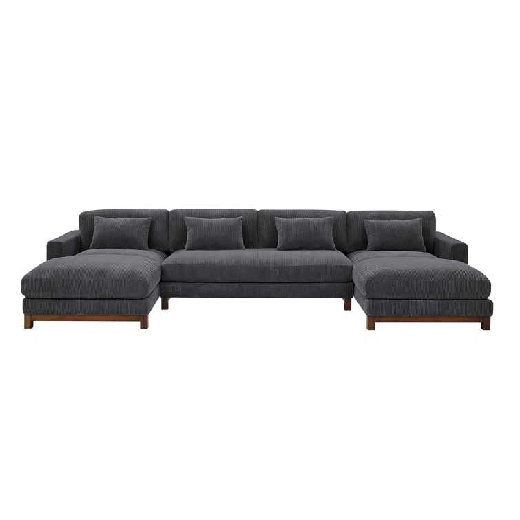 Stever 3 - Piece Corduroy Sectional