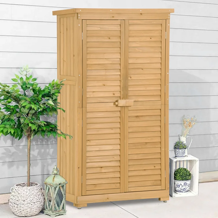 2 ft. W x 3 ft. D Wood Vertical Tool Shed