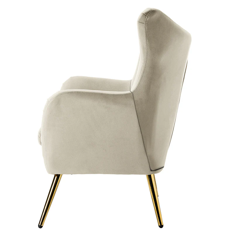 Isabelle Wingback Velvet Armchair
