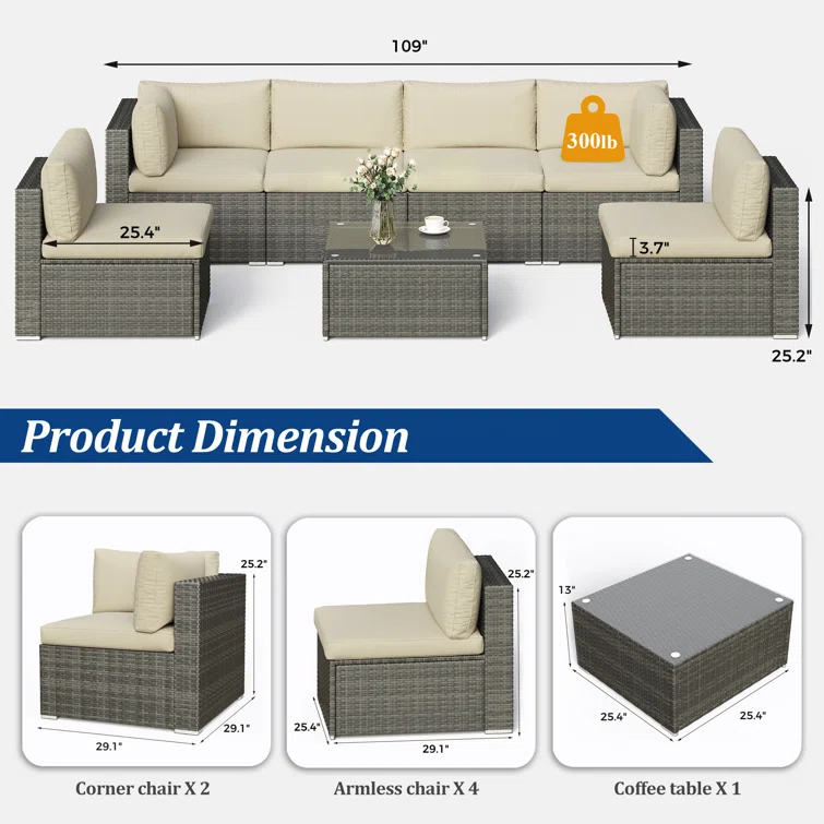 Celinez 6 - Person Outdoor Seating Group with Cushions