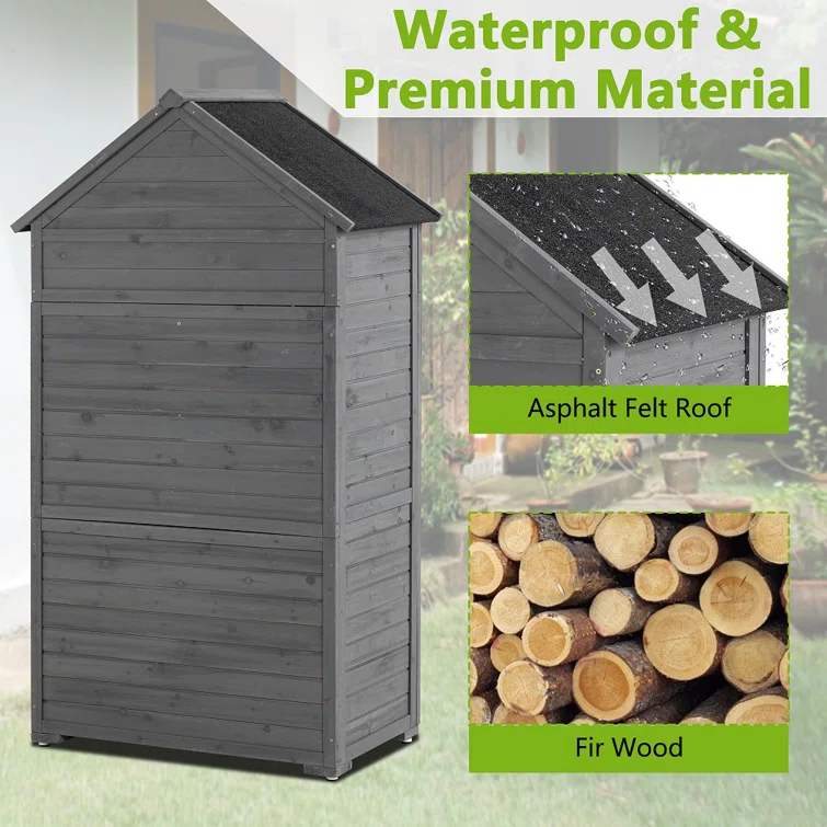 6 ft. W x 2 ft. D Wood Tool Shed
