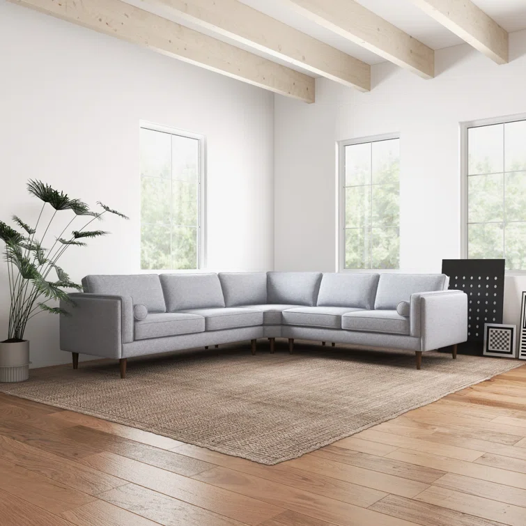 Elberon 3 - Piece Modern Living Room Symmetrical Corner Sofa
