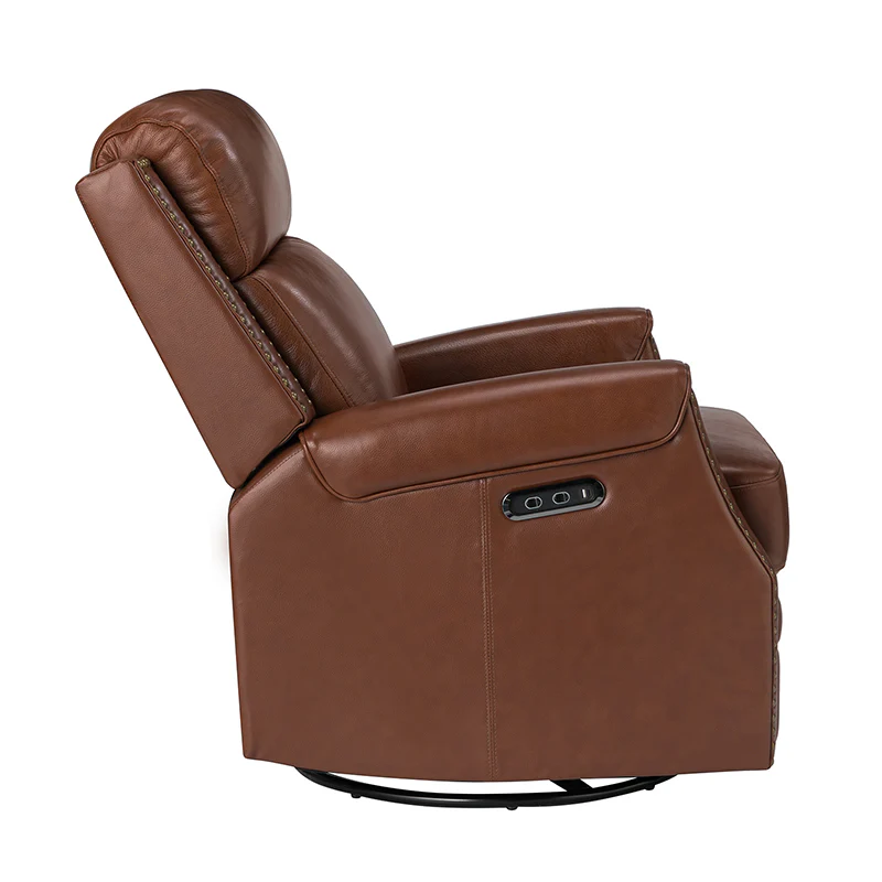 Hieronymus Genuine Leather Power Rocking Recliner