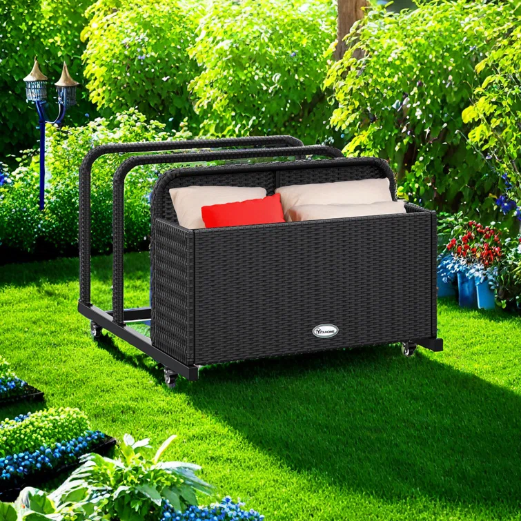 YITA Poolside Wicker Deck Box