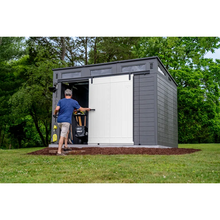 Suncast Modernist Barn Door Storage Shed