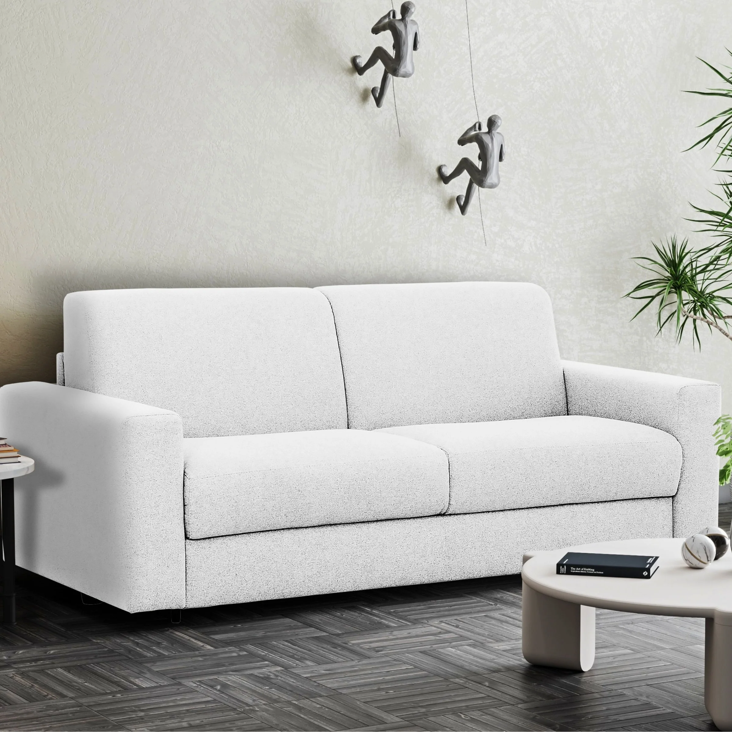 Stearns & Foster® Giotto 78 in. Full Sleeper Sofa with Memory Foam Mattress