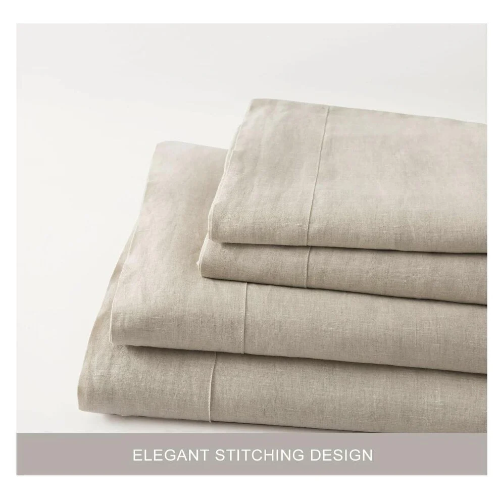 1 Pair of Pure Linen Pillowcases French Flax Bedding