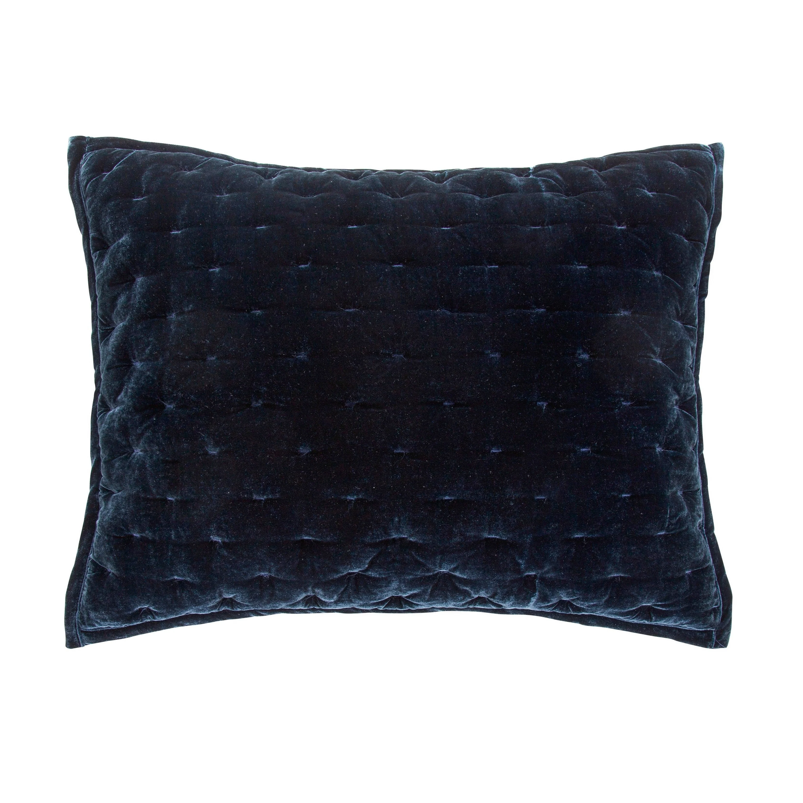 HiEnd Accents Stella Faux Silk Velvet Romantic Western Quilted Pillow Sham, 1PC