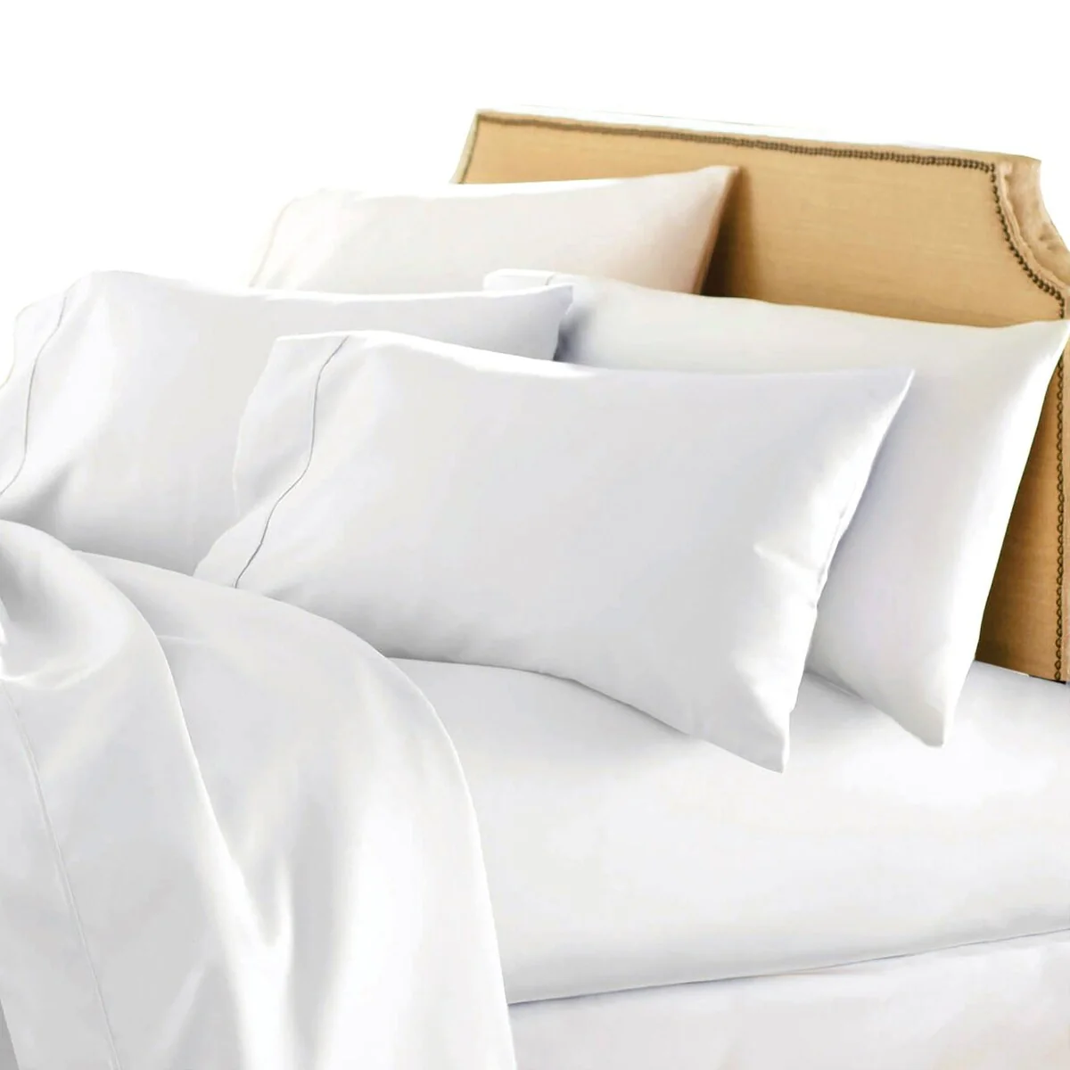 Lincove Soft and Durable Bed Pillowcase - 100% Cotton Sateen, 500 Thread Count