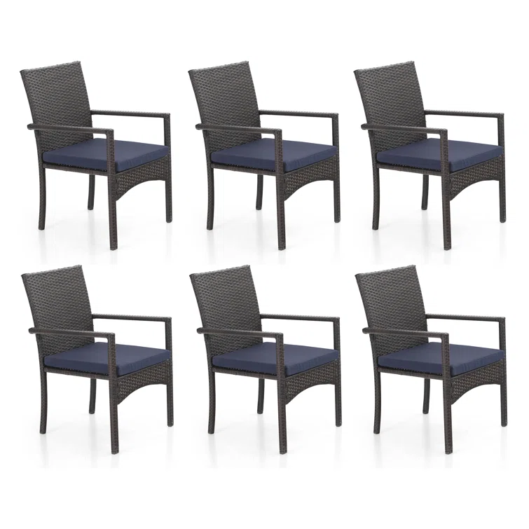 Alyah 6 - Person Rectangular Outdoor Dining Set with Cushions