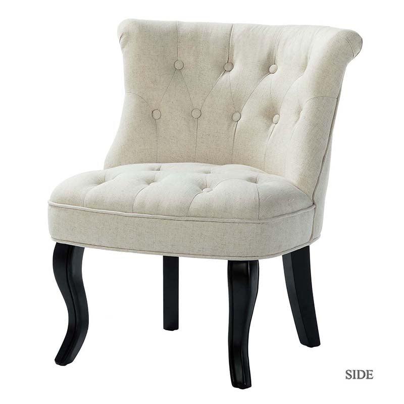 Elegantly Curved Jonnie Tufted Vanity Stool