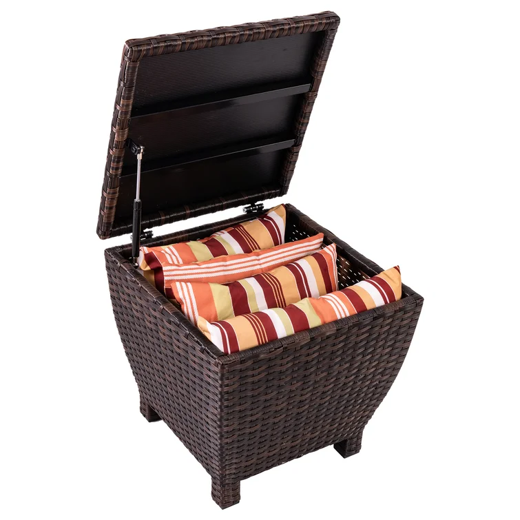 Aura Outdoor 19.68'' W 13 Gallons Wicker Deck Box