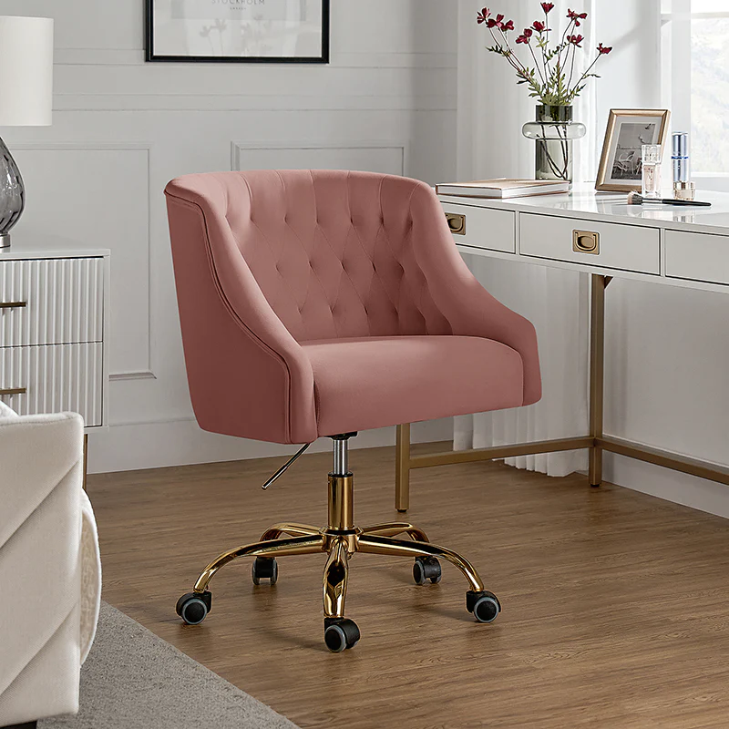 Penelope Velvet Tufted Office Chair