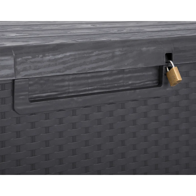 Toomax Z175E097 Portofino Heavy Duty 90 Gal Novel Resin Outdoor Deck Box, Gray