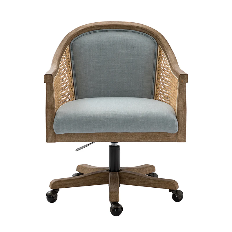 Audrey Task Accent Chair with Rattan Arms