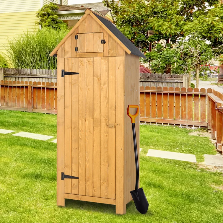 Fir 2 ft. 6 in. W x 1 ft. 10 in. D Solid Wood Storage Shed