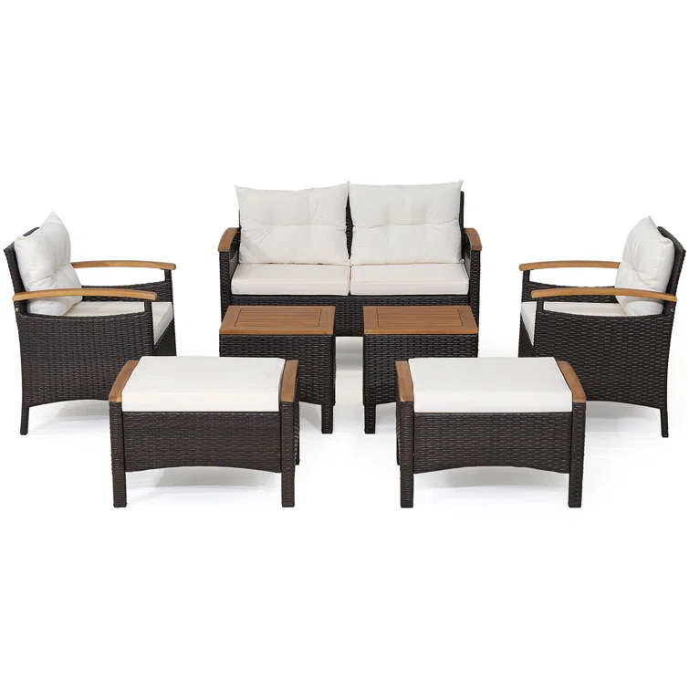 6 - Person Outdoor Seating Group with Cushions