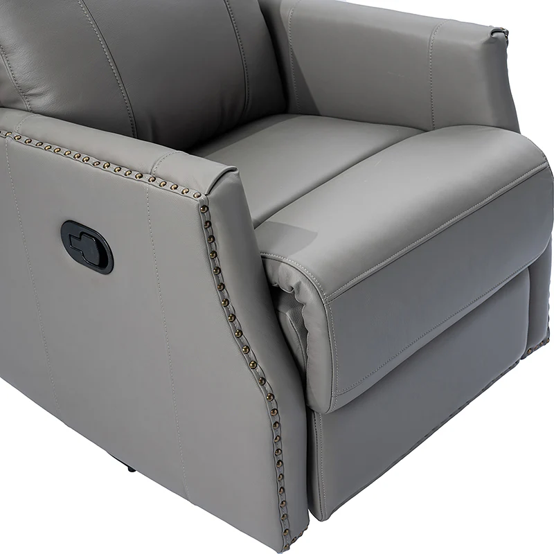Epimetheus Genuine Leather Manual Swivel Recliner