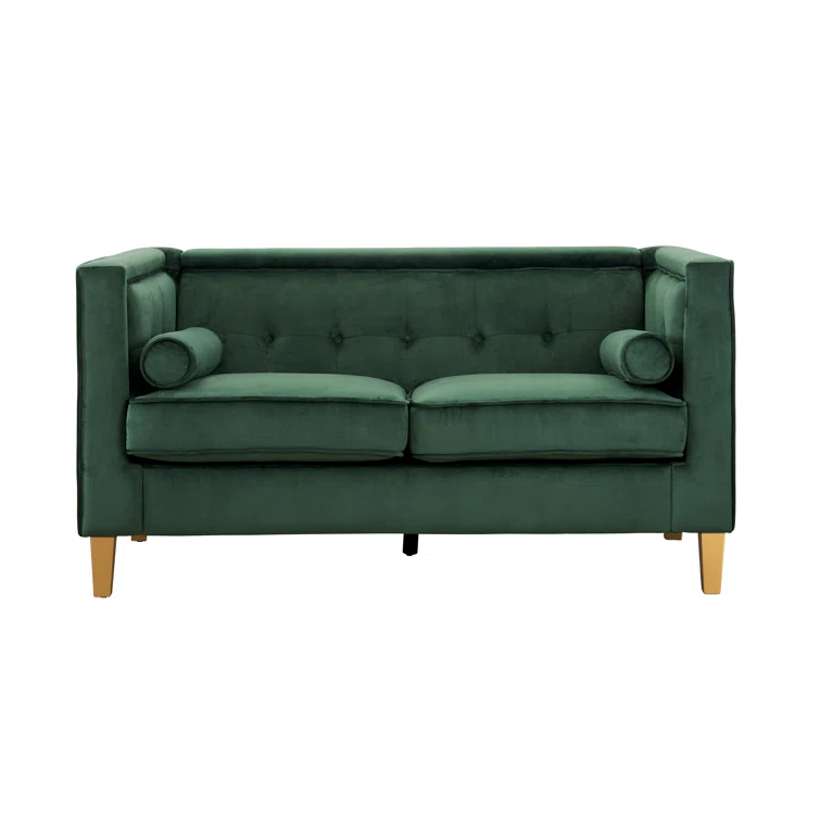Engelbrecht Loveseat for Living Room, Mid Century Sofa couch, Tufted Cushion, Solid Wooden Legs Loveseat