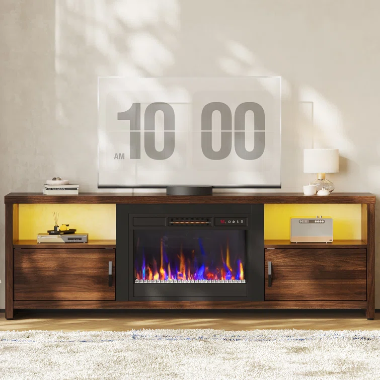 Brahma 70 inch Fireplace TV Stand for TVs up to 75