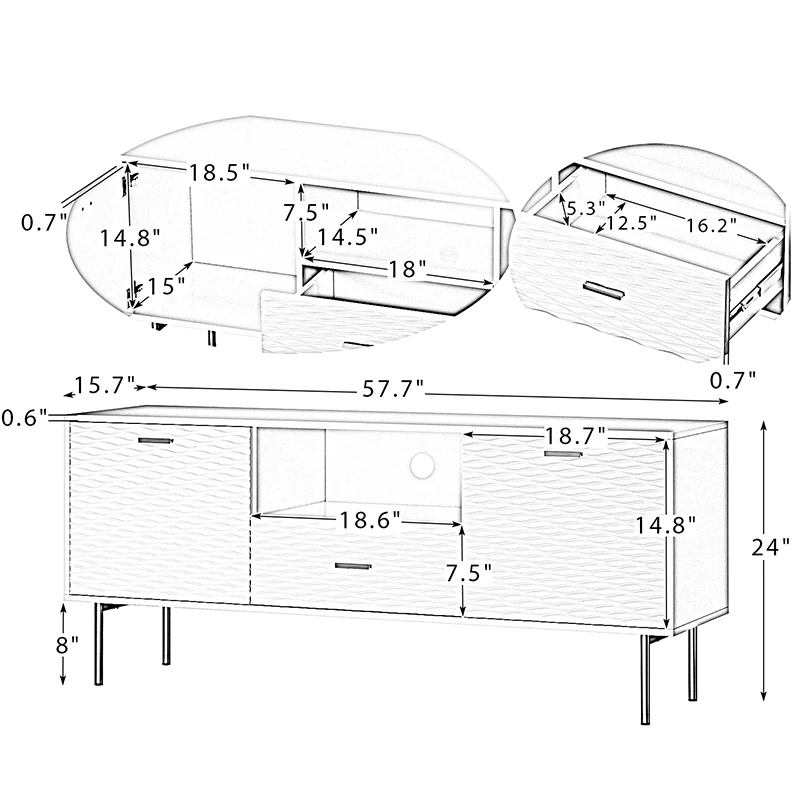 Yves TV Stand for TVs up to 65