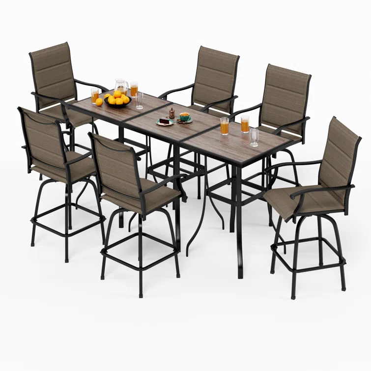Alyne 6 - Person Square Outdoor Dining Set