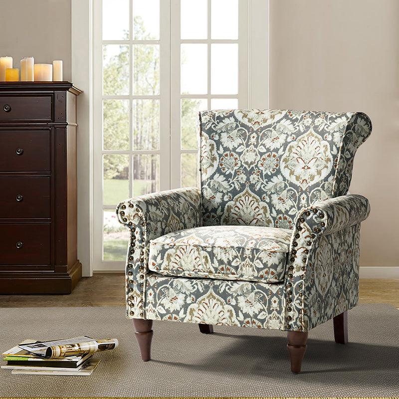 Artemisa Modern Floral Pattern Upholstered Armchair