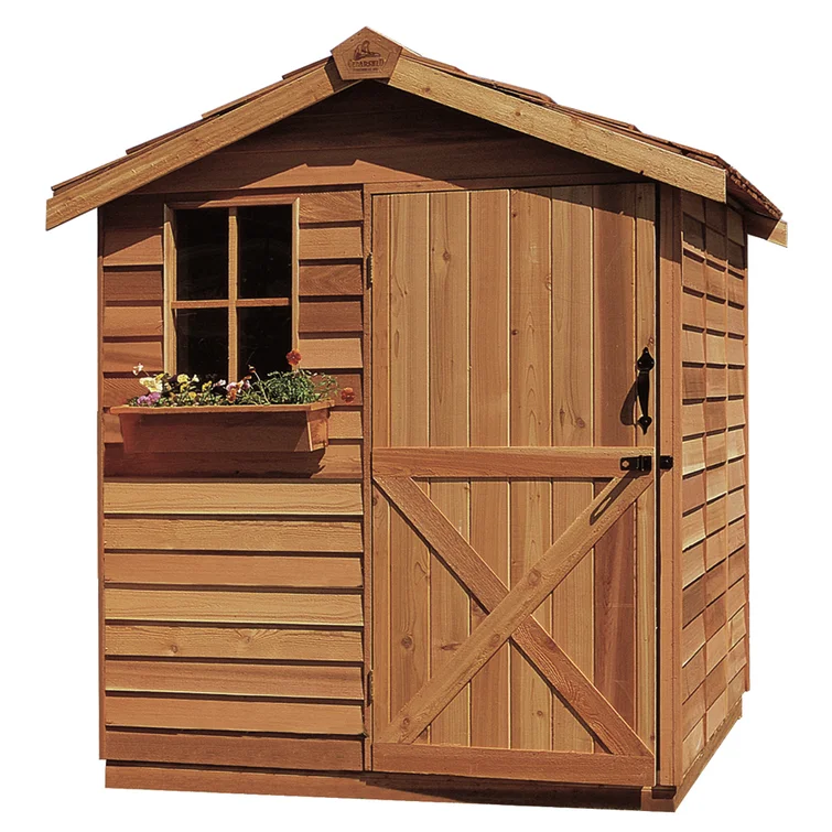 Gardener 6 ft. W x 6 ft. D Western Red Cedar Wood Traditional Storage Shed