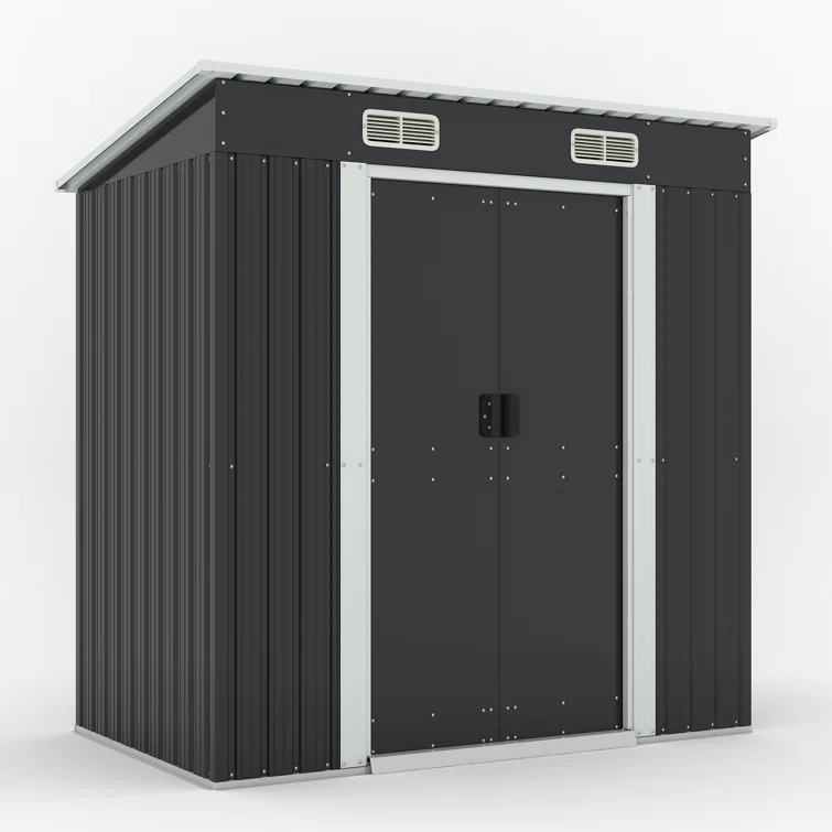 6 ft. W in. x 4 ft. D in. Galvanized Steel Horizontal Storage Shed with Sliding Door