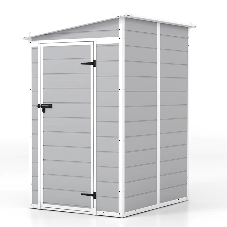 4 ft. W x 5 ft. D Plastic Lean-To Storage Shed