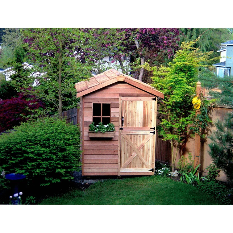 Gardener 6 ft. W x 6 ft. D Western Red Cedar Wood Traditional Storage Shed