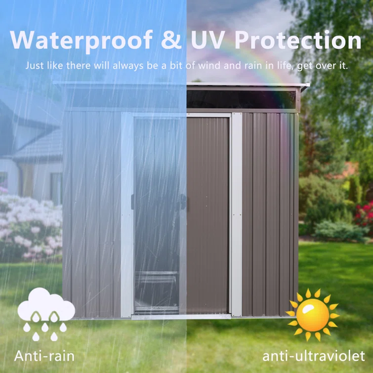 6 ft. x 5 ft. Metal Tool Shed