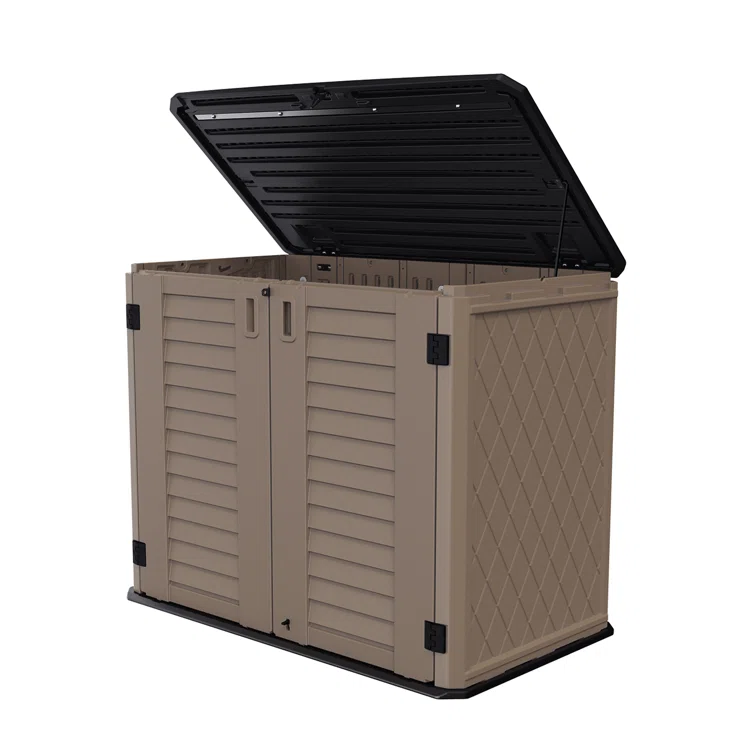 Outdoor 4 ft. 2 in. W x 2 ft. 5 in. D Horizontal Storage Shed