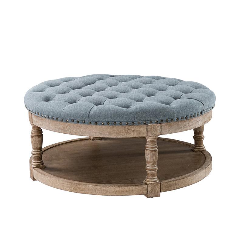 Danilynn Tufted Round Cocktail Ottoman Coffee Table