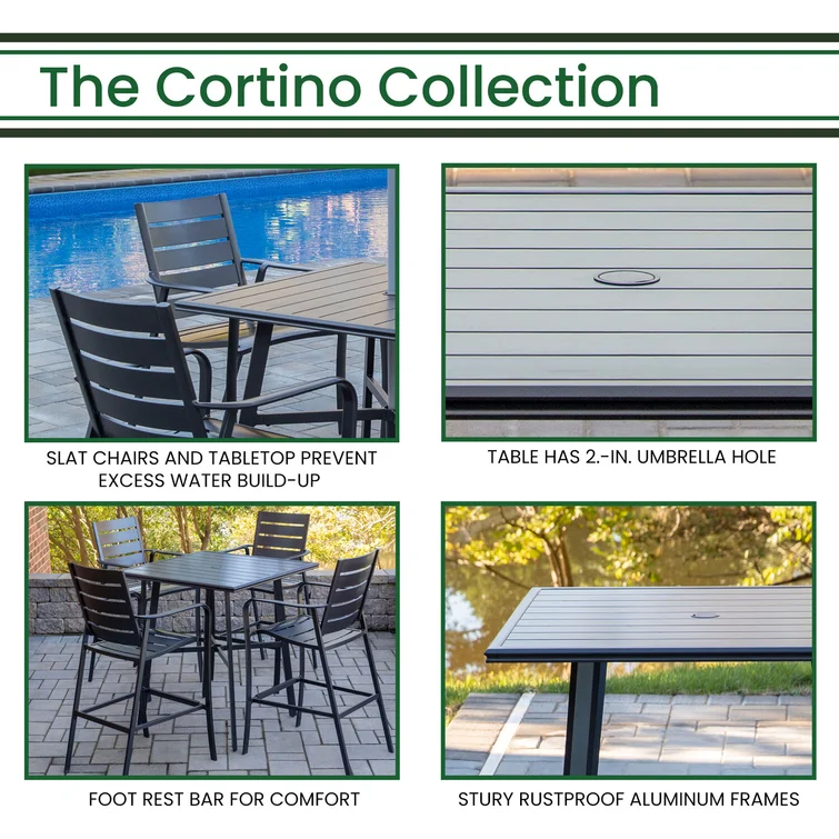 Kazakoff 4 - Person Square Outdoor Dining Set