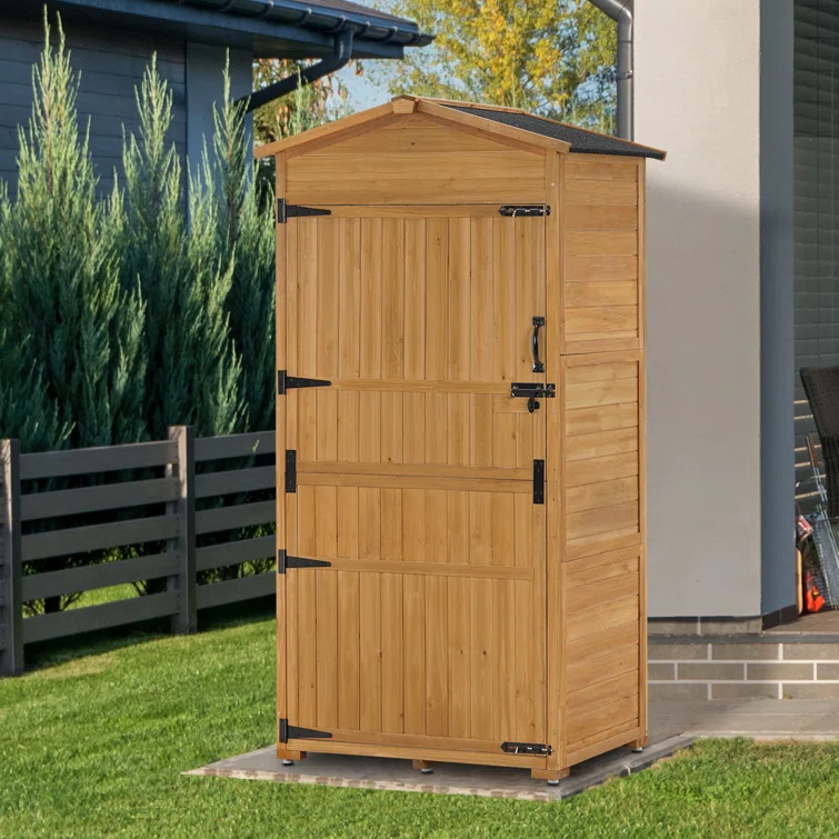 Oversize 3 ft. W x 2 ft. D Outdoor Storage Shed with Folding Table,Shelves and Lock